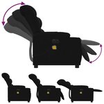 vidaXL Fauteuil de massage inclinable électrique Noir Tissu