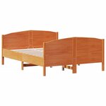 vidaXL Cadre de lit sans matelas cire marron 120x200cm bois pin massif