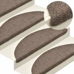 vidaXL Tapis autoadhésifs de marches 5 Pièces Crème 65x21x4 cm Aiguilleté