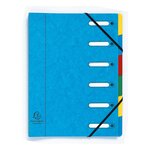Trieur Harmonika® À Fenêtres Avec Élastiques Véritable Carte Lustrée 6 Compartiments - Couleurs Assorties - X 8 - Exacompta