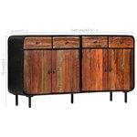 vidaXL Buffet Bois de récupération solide 140 x 35 x 76 cm