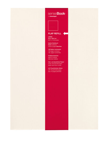 SenseBook Flap Recharge A4 blanc