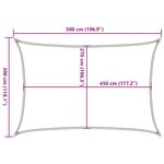 vidaXL Voile d'ombrage 160 g/m² Vert foncé 3x5 m PEHD
