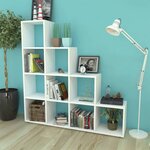 vidaXL Bibliothèque/étagère 142 cm Blanc