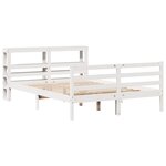 vidaXL Cadre de lit sans matelas blanc 160x200 cm bois de pin massif