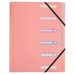 Trieur Polypropylène 3 Rabats Chromaline Pastel 6 Compartiments - Couleurs Assorties - X 10 - Exacompta