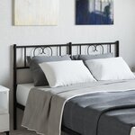 vidaXL Tête de lit métal noir 160 cm