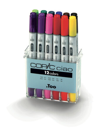 Set 12 marqueurs Manga Copic Ciao Les essentiels