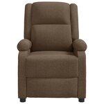 vidaXL Fauteuil de massage Marron Tissu