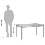 vidaXL Table de jardin beige 140x80x75 cm résine tressée et acacia