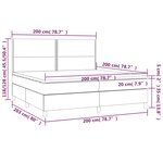 vidaXL Sommier à lattes de lit avec matelas Marron foncé 200x200 cm