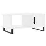vidaXL Table basse blanc 90x50x40 cm bois d'ingénierie