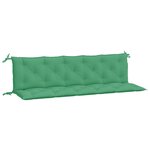 vidaXL Coussins de banc jardin lot de 2 vert 180x50x7 cm tissu Oxford