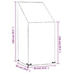 vidaXL Housses de chaise de jardin 2 Pièces 8 œillets 65x65x110/150 cm PE