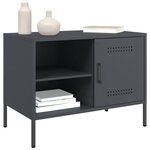vidaXL Meuble TV anthracite 68x39x50 5 cm acier