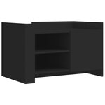 vidaXL Table basse noir 80x50x50 cm bois d'ingénierie