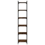 vidaXL Bibliothèque 6 niveaux chêne fumé 40x30x188cm bois d'ingénierie