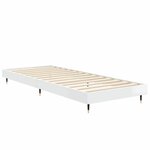 vidaXL Cadre de lit blanc brillant 75x190 cm bois d'ingénierie