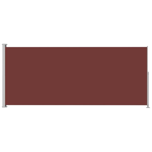 Vidaxl auvent latéral rétractable de patio 220x500 cm marron