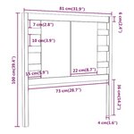vidaXL Tête de lit Blanc 81x4x100 cm Bois massif de pin