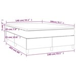 vidaXL Sommier à lattes de lit avec matelas Rose 140x200 cm Velours