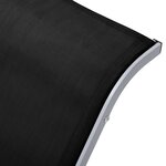 vidaXL Chaises longues lot de 2 avec table aluminium noir