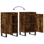 vidaXL Buffets 2 Pièces chêne fumé 40x35x70 cm bois d'ingénierie