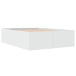 vidaXL Cadre de lit Blanc 140x190 cm bois d'ingénierie
