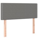 vidaXL Sommier à lattes de lit avec matelas gris foncé 120x190cm tissu