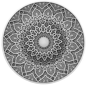 PERSIAN Mandala Art 3 Once Argent Monnaie 10 Dollars Fiji 2020