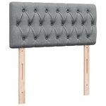 vidaXL Sommier à lattes de lit avec matelas Gris clair 100x200cm Tissu