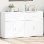 vidaXL Buffets 2 Pièces blanc 60x31x70 cm bois d'ingénierie