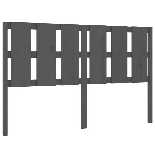 vidaXL Tête de lit Gris 155 5x4x100 cm Bois massif de pin