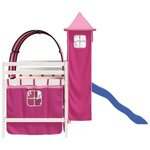 vidaXL Lit mezzanine enfants avec tour sans matelas rose 90x200 cm