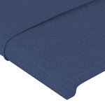 vidaXL Cadre de lit avec tête de lit Bleu 90x200 cm Tissu