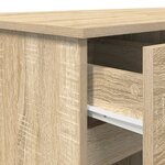 Bureau vidaXL en chêne Sonoma 140x49x76 cm en bois d'ingénierie