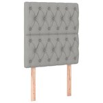 vidaXL Sommier à lattes de lit avec matelas et LED Gris clair 80x200cm