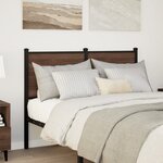 vidaXL Tête de lit chêne marron 120 cm bois d'ingénierie et acier