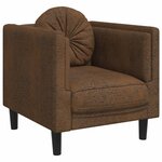 vidaXL Ensemble de canapés 3 Pièces avec coussins marron velours