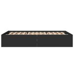 vidaXL Cadre de lit noir 120x200 cm bois d'ingénierie