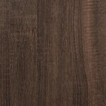vidaXL Cadre de lit chêne marron 140x200 cm bois d'ingénierie et métal