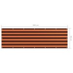 vidaXL Écran de balcon Orange et marron 90x300 cm Tissu Oxford