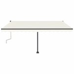 vidaXL Auvent manuel rétractable sur pied 400x300 cm Crème