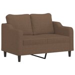 vidaXL Ensemble de canapés 3 Pièces avec coussins Marron Tissu