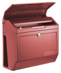 Boîte aux lettres LUNA avec porte -journaux intégré - coloris rouge - Decayeux