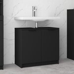 vidaXL Armoire de salle de bain Noir 64 5x33 5x59 cm Bois d'ingénierie