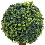 vidaXL Plantes de buis artificiel 2 Pièces avec pots Boule Vert 33 cm