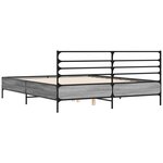 vidaXL Cadre de lit sonoma gris 160x200 cm bois d'ingénierie et métal