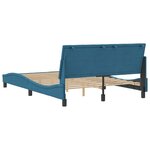vidaXL Cadre de lit avec tête de lit bleu 120x200 cm velours