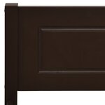 vidaXL Cadre de lit Bois de pin massif Marron foncé 140x200 cm